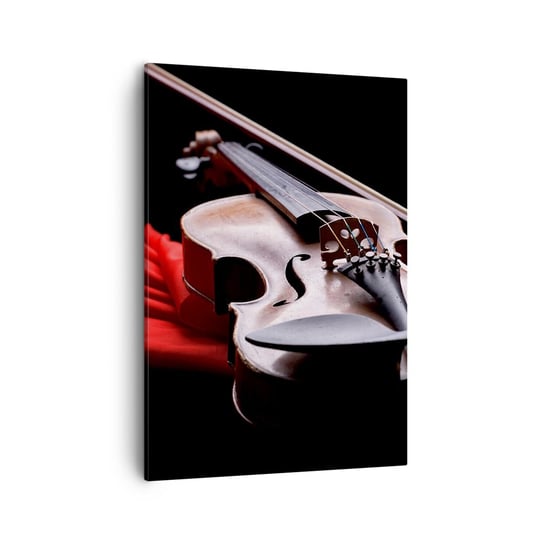 Obraz na płótnie - Muzyka uczuć - 50x70cm - Muzyka Skrzypce Instrument Muzyczny - Nowoczesny Canvas obraz do salonu do sypialni ARTTOR ARTTOR