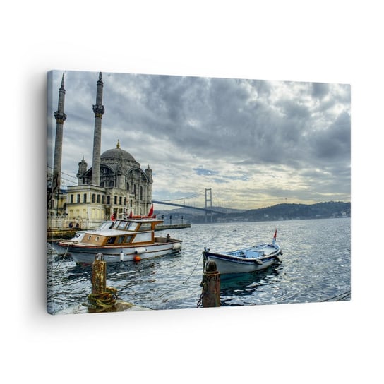 Obraz na płótnie - Na granicy światów - 70x50cm - Miasto Stambuł Turcja - Nowoczesny Canvas obraz do salonu do sypialni ARTTOR ARTTOR