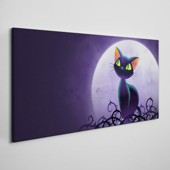 Obraz Na Płótnie na ramie Kot księżyc 100x50 cm Coloray