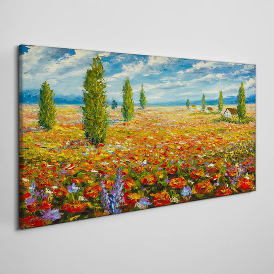 Obraz Na Płótnie na ramie Pole kwiaty 100x50 cm Coloray