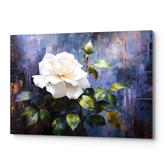 Obraz na płótnie na ścianę do salonu Biały kwiat OB0065 Wave Print