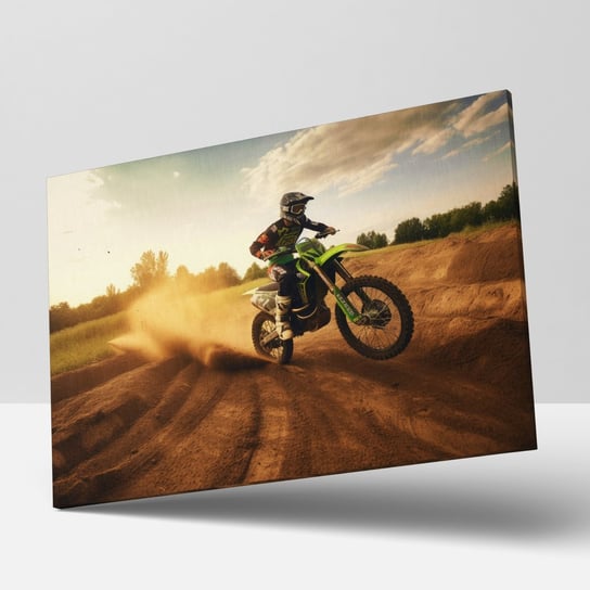 Obraz na płótnie na ścianę do salonu Motocross OB0236 Wave Print