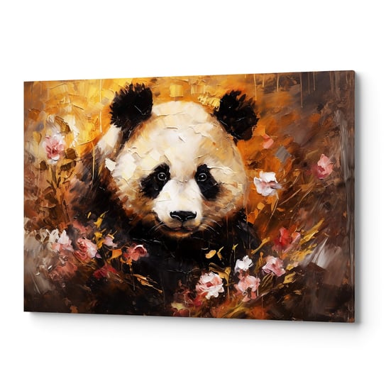 Obraz na płótnie na ścianę do salonu Panda OB0041 Wave Print