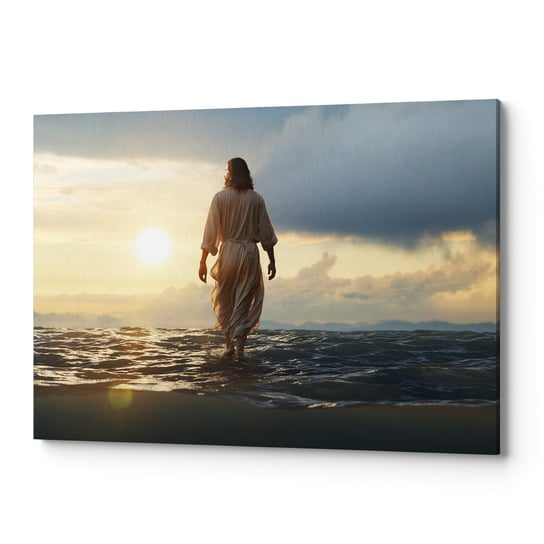 Obraz na płótnie na ścianę do salonu pokoju JEZUS WODA REL00001 30x40 Wave Print