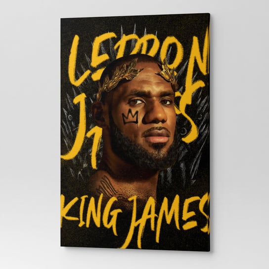 Obraz na płótnie na ścianę do salonu pokoju LEBRON JAMES POP00010 70x100 Wave Print