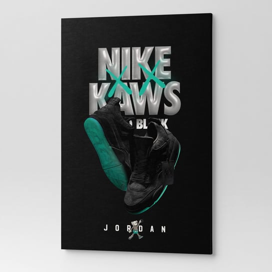 Obraz na płótnie na ścianę do salonu pokoju NIKE KAWS POP00064 50x70 Wave Print