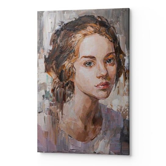 Obraz na płótnie na ścianę do salonu PORTRET KOBIETA OB0323_30x40 Wave Print