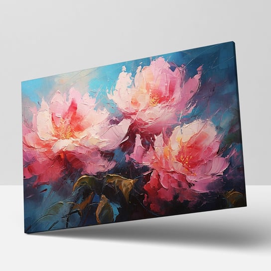 Obraz na płótnie na ścianę do salonu Różowy kwiat OB0083 Wave Print