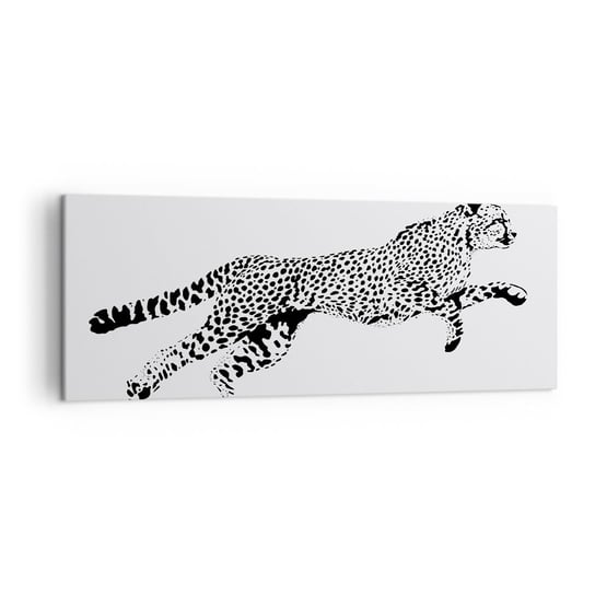 Obraz na płótnie - Najszybszy na Ziemi - 140x50cm - Zwierzęta Gepard Dziki Kot - Nowoczesny Canvas obraz do salonu do sypialni ARTTOR ARTTOR