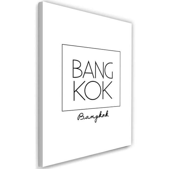 Obraz na płótnie, napis Bangkok, 60x90 cm Feeby