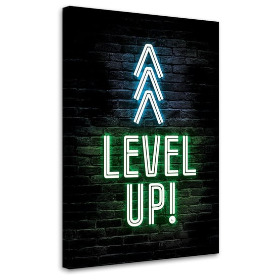 Obraz Na Płótnie, Napis Level Up Gaming - 70X100 Pozostali producenci