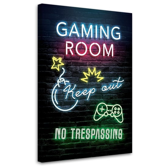 Obraz na płótnie, Napis Pokój gracza gaming - 40x60 Inna marka