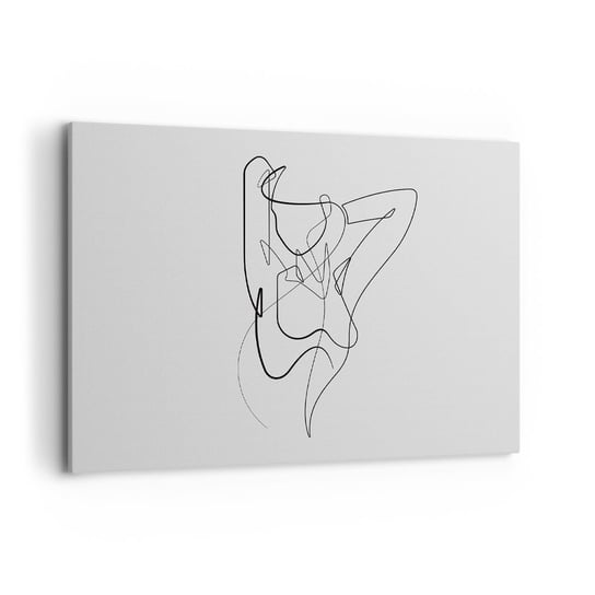 Obraz na płótnie - Naprawdę, jaka jesteś... - 100x70cm - Abstrakcja Ciało Kobiety Grafika - Nowoczesny foto obraz w ramie do salonu do sypialni ARTTOR ARTTOR