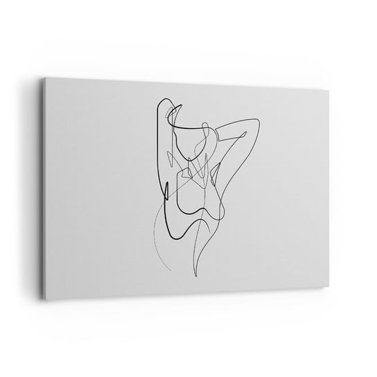 Obraz na płótnie - Naprawdę, jaka jesteś... - 120x80cm - Abstrakcja Ciało Kobiety Grafika - Nowoczesny obraz na ścianę do salonu do sypialni ARTTOR ARTTOR
