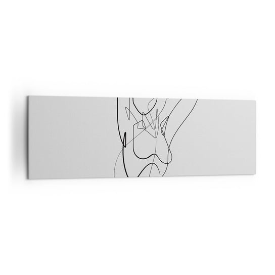 Obraz na płótnie - Naprawdę, jaka jesteś... - 160x50cm - Abstrakcja Ciało Kobiety Grafika - Nowoczesny foto obraz w ramie do salonu do sypialni ARTTOR ARTTOR