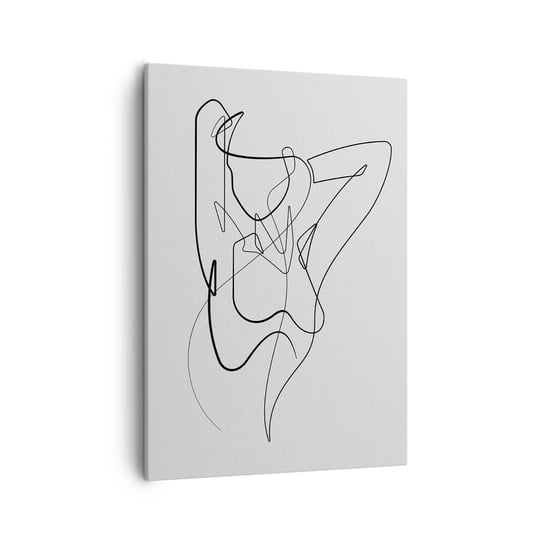 Obraz na płótnie - Naprawdę, jaka jesteś... - 50x70cm - Abstrakcja Ciało Kobiety Grafika - Nowoczesny Canvas obraz do salonu do sypialni ARTTOR ARTTOR