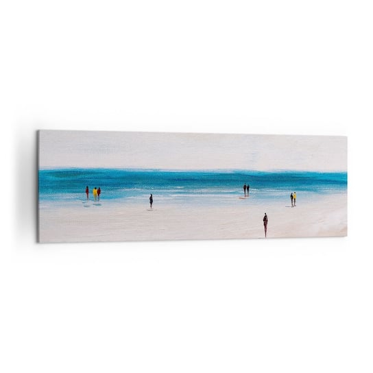 Obraz na płótnie - Naturalna potrzeba - 160x50cm - Plaża Ludzie Minimalizm - Nowoczesny foto obraz w ramie do salonu do sypialni ARTTOR ARTTOR