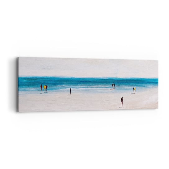 Obraz na płótnie - Naturalna potrzeba - 90x30cm - Plaża Ludzie Minimalizm - Nowoczesny Canvas obraz do salonu do sypialni ARTTOR ARTTOR
