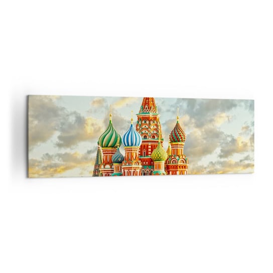 Obraz na płótnie - Nawet Disney by nie wymyślił - 160x50cm - Miasto Moskwa Cerkiew - Nowoczesny foto obraz w ramie do salonu do sypialni ARTTOR ARTTOR
