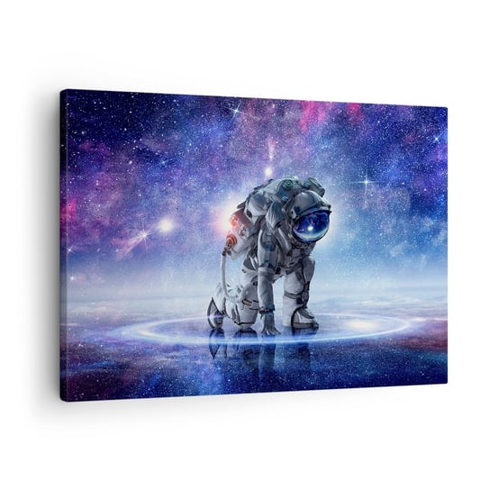 Obraz na płótnie - Niebo gwiaździste nade mną - 70x50 cm - Obraz nowoczesny - Kosmonauta, Kosmos, Astronauta, Galaktyka, Wszechświat - AA70x50-3985 ARTTOR