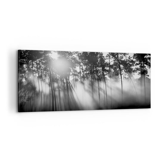 Obraz na płótnie - Niepowstrzymane słońce - 100x40cm - Krajobraz Las Natura - Nowoczesny foto obraz w ramie do salonu do sypialni ARTTOR ARTTOR