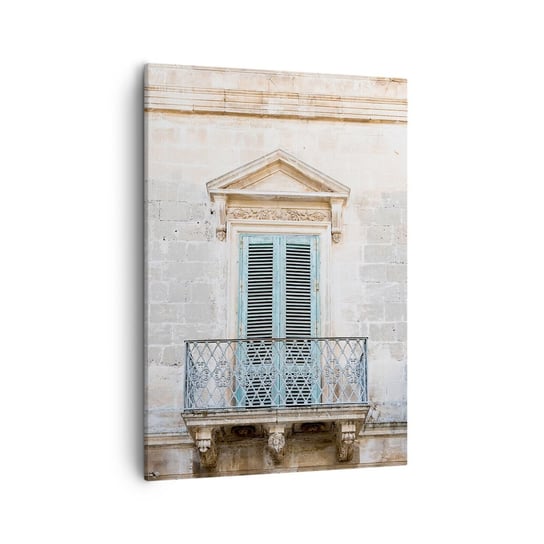 Obraz na płótnie - Niepowtarzalny urok Italii - 50x70cm - Balkon Starodawny Architektura - Nowoczesny Canvas obraz do salonu do sypialni ARTTOR ARTTOR