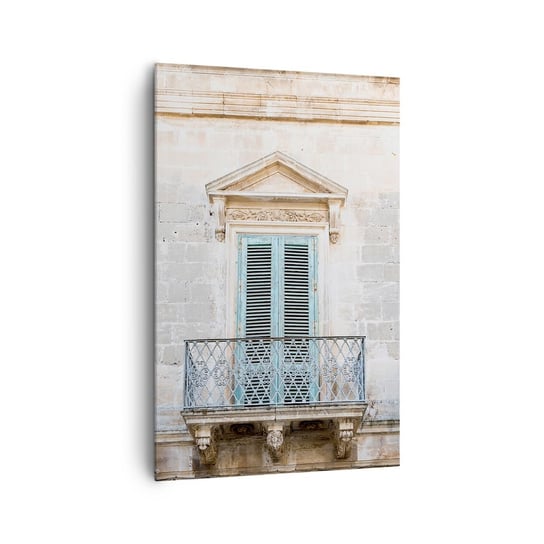 Obraz na płótnie - Niepowtarzalny urok Italii - 80x120cm - Balkon Starodawny Architektura - Nowoczesny obraz na ścianę do salonu do sypialni ARTTOR ARTTOR