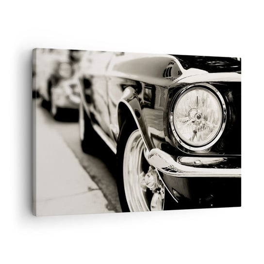 Obraz na płótnie - Nieprzemijający blask - 70x50cm - Auto Samochód Klasyczny - Nowoczesny Canvas obraz do salonu do sypialni ARTTOR ARTTOR