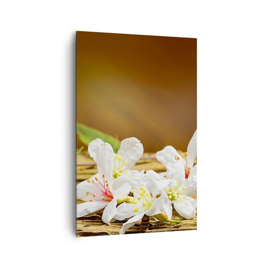 Obraz na płótnie - Niewinna obietnica - 80x120cm - Kwiaty Bambus Spa - Nowoczesny obraz na ścianę do salonu do sypialni ARTTOR ARTTOR