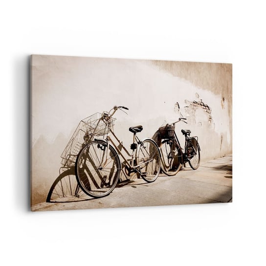 Obraz na płótnie - Niezapomniany urok przeszłości - 120x80cm - Rower Podróż Vintage - Nowoczesny obraz na ścianę do salonu do sypialni ARTTOR ARTTOR