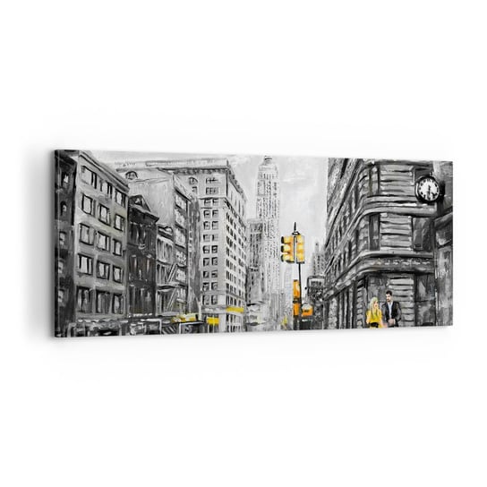 Obraz na płótnie - Nowojorska opowieść - 100x40cm - Miasto Nowy Jork Architektura - Nowoczesny foto obraz w ramie do salonu do sypialni ARTTOR ARTTOR