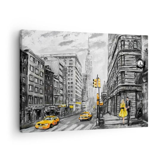 Obraz na płótnie - Nowojorska opowieść - 70x50cm - Miasto Nowy Jork Architektura - Nowoczesny Canvas obraz do salonu do sypialni ARTTOR ARTTOR