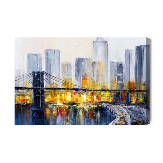 Obraz Na Płótnie Nowojorska Panorama W Abstrakcyjnym Wydaniu 100x70 NC Inna marka