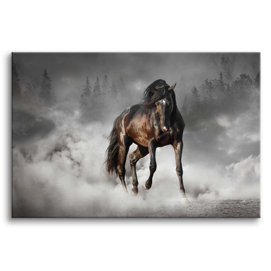 Obraz na płótnie obrazy na ścianę do biura do salonu brązowy koń w  80x120 Naklejkomania