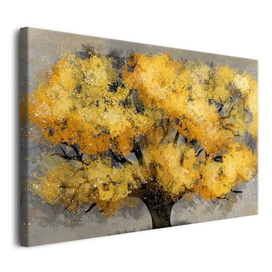 Obraz na płótnie obrazy na ścianę do sypialni jesień żółte drzewo  80x120cm Naklejkomania