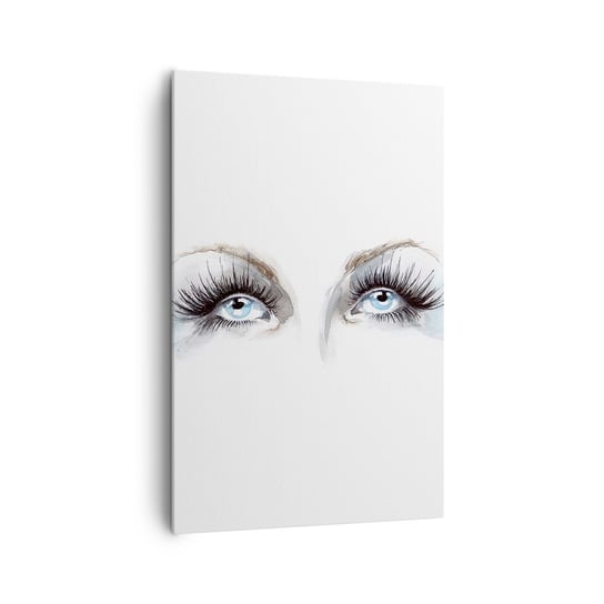 Obraz na płótnie - Oczy anioła? - 80x120cm - Kobieca Twarz Kobiece Oczy Sztuka - Nowoczesny obraz na ścianę do salonu do sypialni ARTTOR ARTTOR