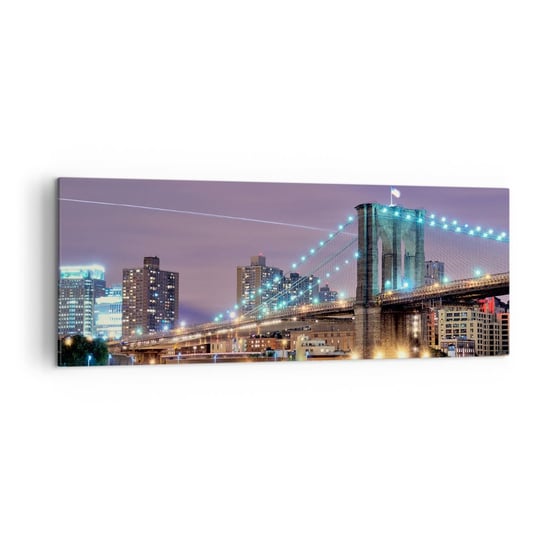 Obraz na płótnie - Od wielu lat Brookliński Most - 140x50cm - Miasto Nowy Jork Most Brookliński - Nowoczesny Canvas obraz do salonu do sypialni ARTTOR ARTTOR