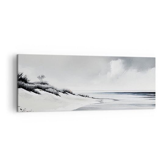 Obraz na płótnie - Od zawsze razem - 140x50cm - Wydmy Plaża Ocean - Nowoczesny Canvas obraz do salonu do sypialni ARTTOR ARTTOR