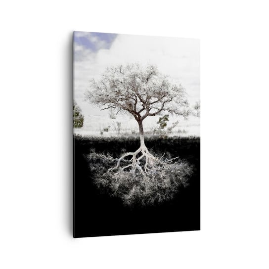 Obraz na płótnie - Odkrycie natury świata - 70x100cm - Abstrakcja Drzewo Natura - Nowoczesny foto obraz w ramie do salonu do sypialni ARTTOR ARTTOR