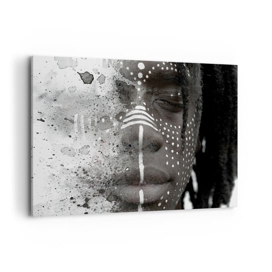 Obraz na płótnie - Odkryj pierwotnego ducha - 120x80cm - Portret Kobiety Kobieta Afroamerykanka - Nowoczesny obraz na ścianę do salonu do sypialni ARTTOR ARTTOR