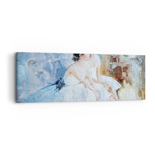 Obraz na płótnie - Odpoczynek młodych łabędzi - 90x30cm - Baletnica Taniec Balet - Nowoczesny Canvas obraz do salonu do sypialni ARTTOR ARTTOR