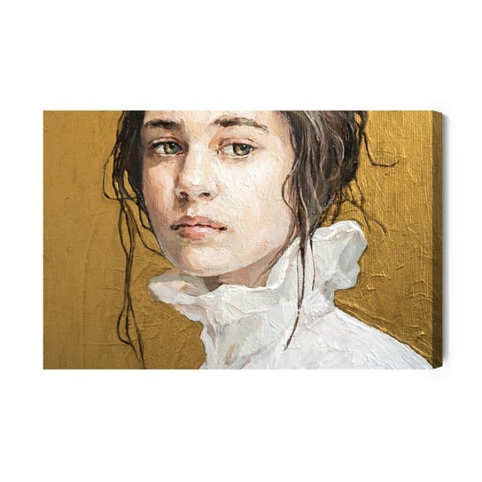 Obraz Na Płótnie Oil Painting. Portrait Of A Girl . The Art Is Done In A Realistic Manner. 30x20 NC Inna marka