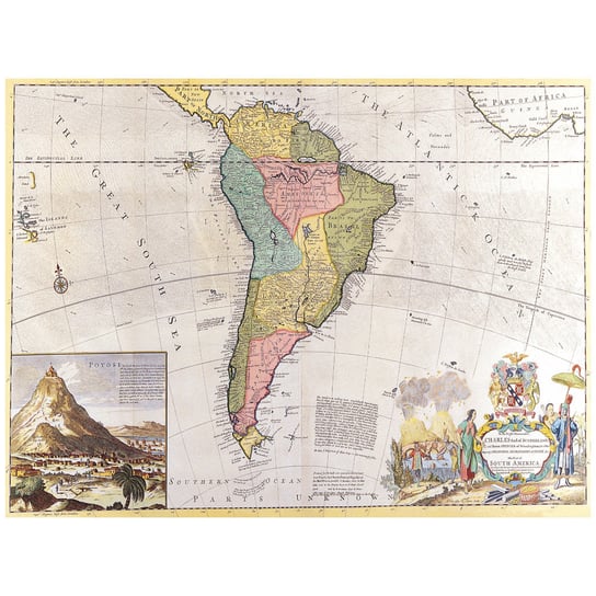 Obraz na płótnie Old Atlas Map No. 12 40x50 Legendarte