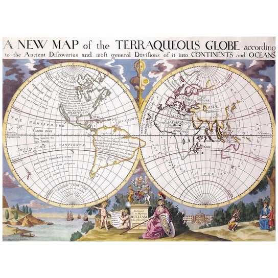 Obraz na płótnie Old Atlas Map No. 15 40x50 Legendarte