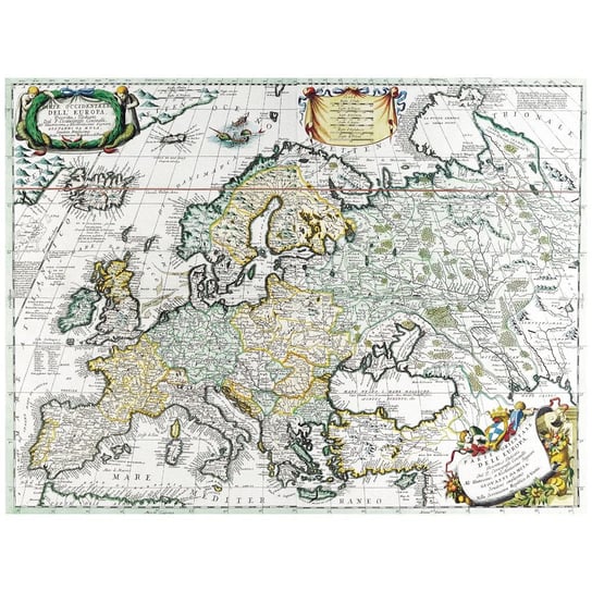 Obraz na płótnie Old Atlas Map No. 16 80x100 Legendarte