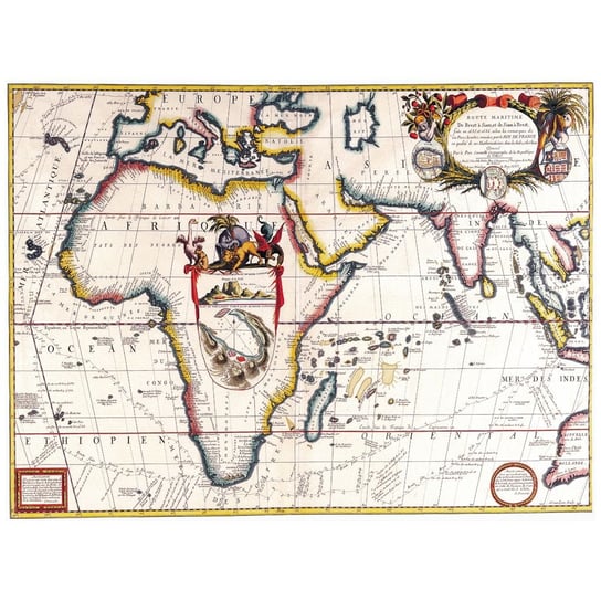 Obraz na płótnie Old Atlas Map No. 18 40x50 Legendarte