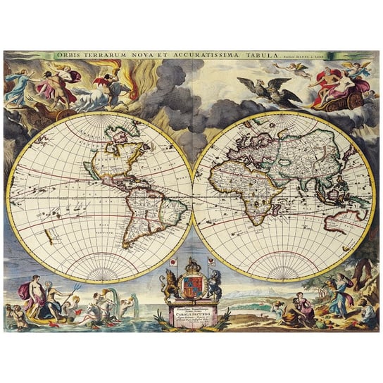 Obraz na płótnie Old Atlas Map No. 19 40x50 Legendarte