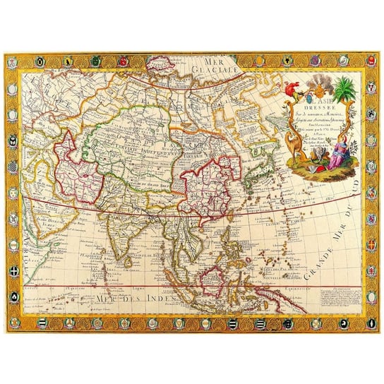 Obraz na płótnie Old Atlas Map No. 2 40x50 Legendarte