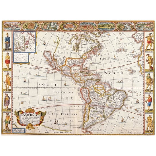 Obraz na płótnie Old Atlas Map No. 20 40x50 Legendarte