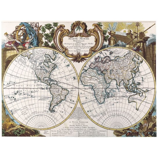 Obraz na płótnie Old Atlas Map No. 21 40x50 Legendarte
